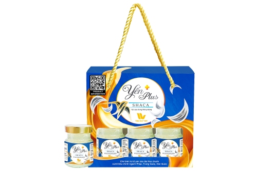 YẾN PLUS SHACA YẾN SÀO CHƯNG KHÔNG ĐƯỜNG (LỐC 5+1)